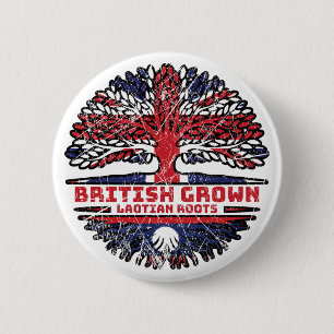 Laos Laotian UK Vereinigtes Königreich British Tre Button