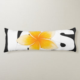 Laos Love Frangipani Flower Black and White Seitenschläferkissen