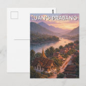 Laos Luang Prabang Reise Postkarte (Vorne/Hinten)