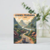 Laos Luang Prabang Travel Postkarte (Stehend Vorderseite)