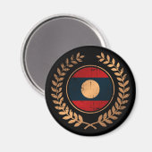 Laos Magnet (Vorderseite/Rückseite)
