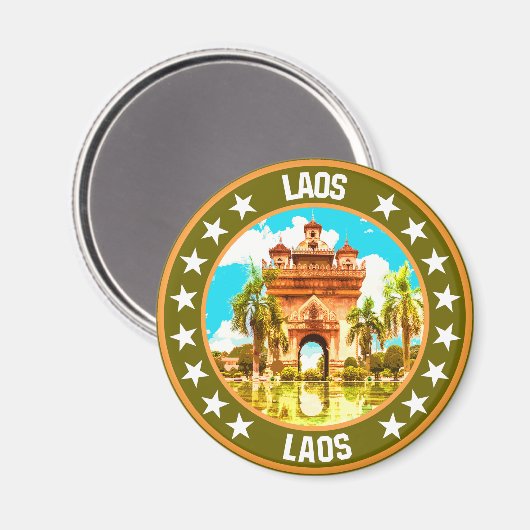 Laos Magnet (Vorderseite/Rückseite)