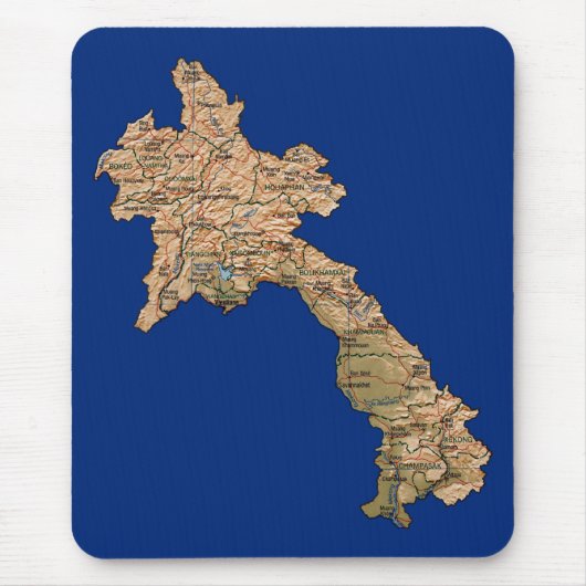 Laos Map Mousepad (Vorne)
