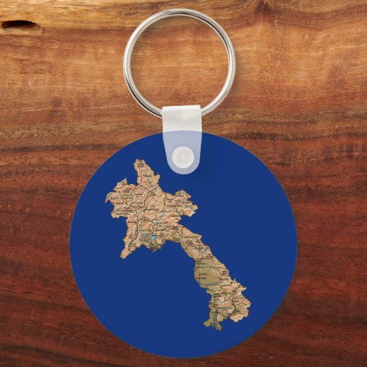 Laos Map Schlüsselanhänger (Vorderseite)