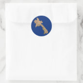 Laos Map Sticker (Tasche)