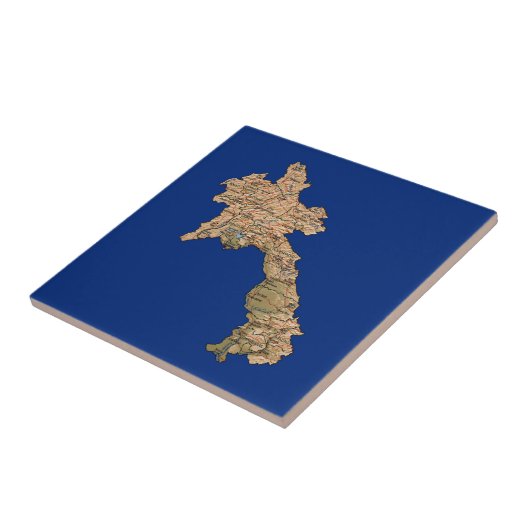 Laos Map Tile Fliese (Seite)