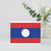 Laos-Nationalflagge Postkarte (Stehend Vorderseite)