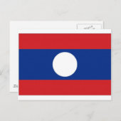 Laos-Nationalflagge Postkarte (Vorne/Hinten)