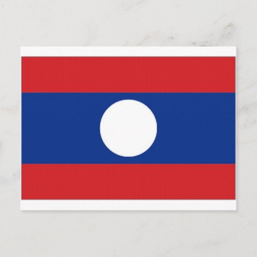 Laos-Nationalflagge Postkarte (Vorderseite)