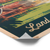 Laos Pha That Luang Illustration Reise Kunst Poster (Ecke)