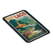 Laos Pha That Luang Illustration Travel Art Magnet (Rechte Seite)