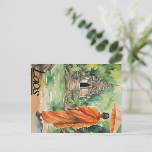 Laos Postkarte (Stehend Vorderseite)