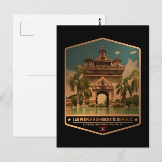 Laos Postkarte (Vorne/Hinten)