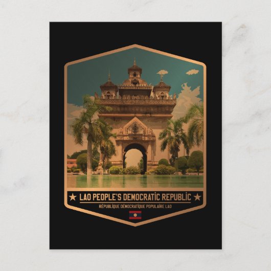 Laos Postkarte (Vorderseite)