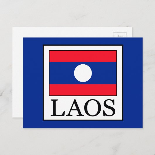 Laos Postkarte (Vorne/Hinten)