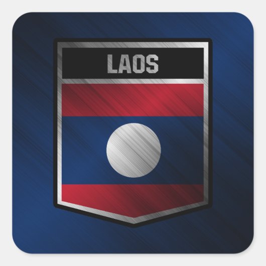 Laos Quadratischer Aufkleber (Vorderseite)