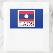 Laos Rechteckiger Aufkleber (Tasche)