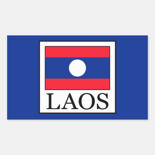 Laos Rechteckiger Aufkleber (Vorderseite)