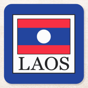 Laos Rechteckiger Pappuntersetzer