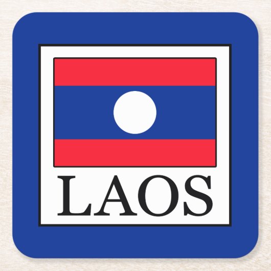 Laos Rechteckiger Pappuntersetzer (Vorderseite)