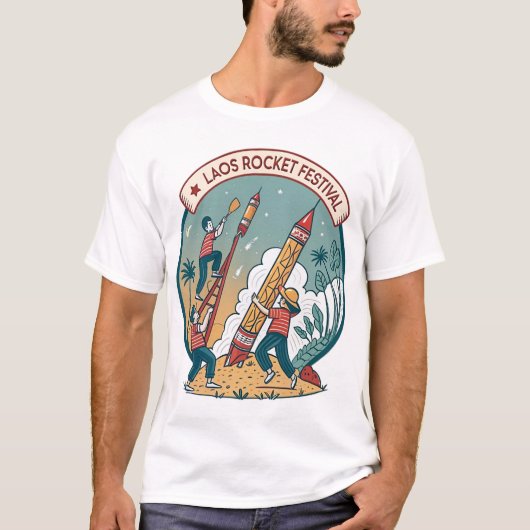 LAOS ROCKET FESTIVAL T-Shirt (Vorderseite)