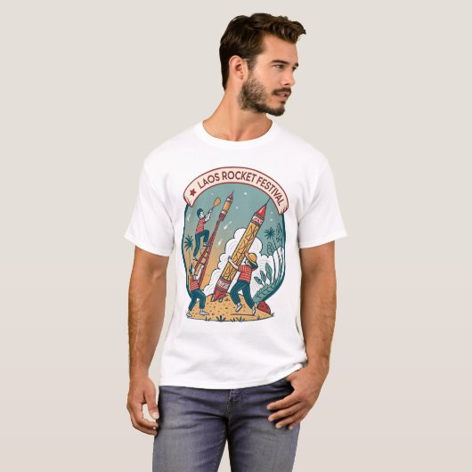 LAOS ROCKET FESTIVAL T-Shirt (Vorne ganz)