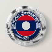 Laos Round Emblem Button (Vorderseite)