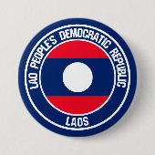 Laos Round Emblem Button (Vorderseite)