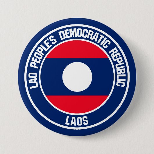 Laos Round Emblem Button (Vorderseite)