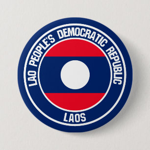 Laos Round Emblem Button