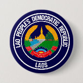 Laos Round Emblem Button (Vorderseite)