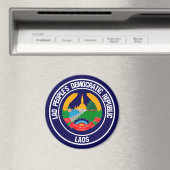 Laos Round Emblem Magnet (In Situ (Geschirrspüler))