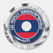 Laos Round Emblem Magnet (Vorne)