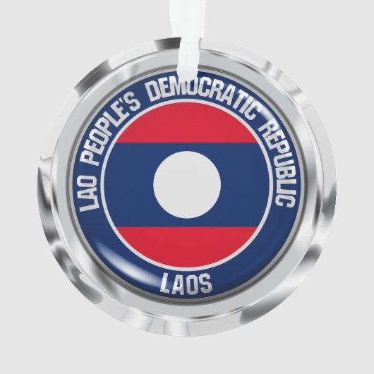 Laos Round Emblem Ornament (Rückseite)