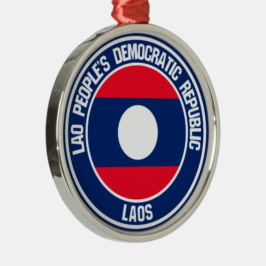 Laos Round Emblem Ornament Aus Metall (Rechts)