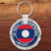 Laos Round Emblem Schlüsselanhänger (Vorderseite)