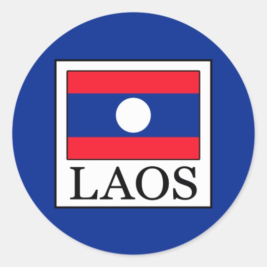 Laos Runder Aufkleber (Vorderseite)