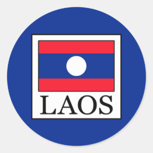 Laos Runder Aufkleber