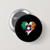 Laos Stolz Lao Laotische Flagge St. Patricks Day S Button (Vorne & Hinten)