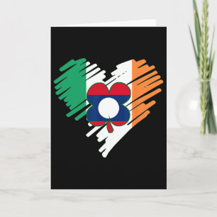 Laos Stolz Lao Laotische Flagge St. Patricks Day S Karte