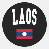 Laos Style Runder Aufkleber (Vorderseite)