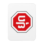 Laos Traffic STOP ⚠ YOOT in laotischer Sprache Magnet (Vertikal)