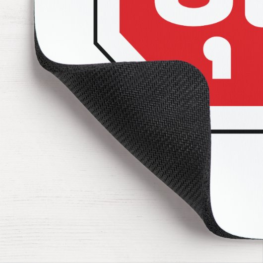 Laos Traffic STOP ⚠ YOOT in laotischer Sprache Mousepad (Ecke)