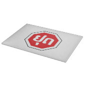 Laos Traffic STOP ⚠ YOOT in laotischer Sprache Schneidebrett (Ecke)