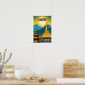 Laos Travel Art Poster (Küche)