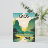 Laos Travel Postkarte (Stehend Vorderseite)