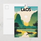 Laos Travel Postkarte (Vorne/Hinten)