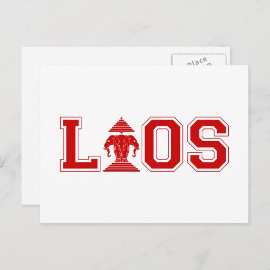 LAOS UNIVERSITY POSTKARTE (Vorne/Hinten)