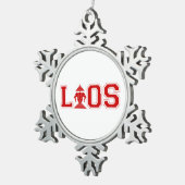LAOS UNIVERSITY SCHNEEFLOCKEN Zinn-Ornament (Rechts)