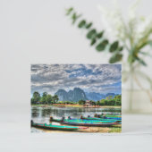 Laos, Vang Vieng, Nam Song River Postkarte (Stehend Vorderseite)